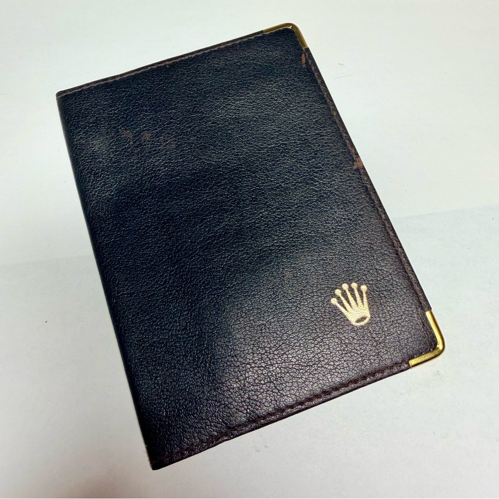 Rolex Black Genuine Leather Passport Holder 560x410 Inches